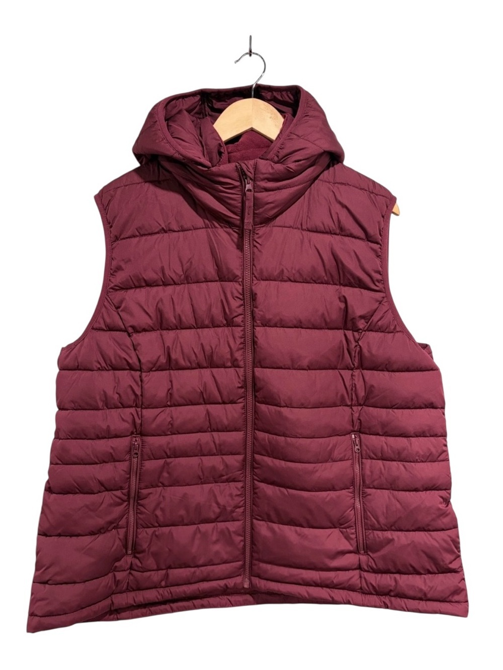 Ricki’s NWT Women's Removable Hooded Zippered Puffer Vest with Bag